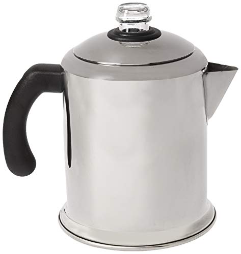 Hillbond camp coffee pot 9 Cup Stainless Steel Coffee Pot Outdoors Percolator  Coffee Pot for Campfire or Stove Top Coffee Making (Coffee Percolator-k) in  2023