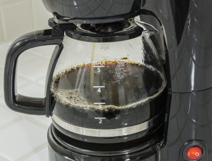 Brewing coffee in a coffee maker
