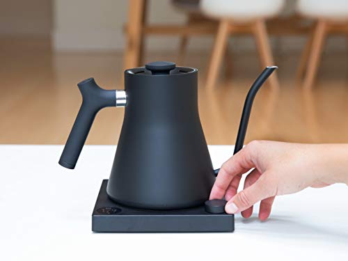 1pc Pour Over Coffee Kettle Gooseneck with Cover, Black Pour Over Coffee Kettle  Stainless Steel, Twine Handle, 600ml/20oz Coffee Kettle(Black)