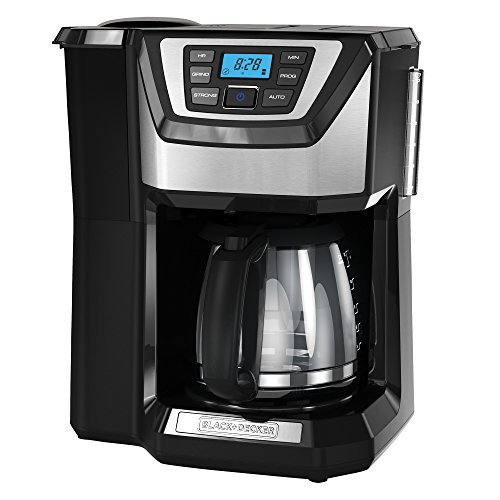 BLACK+DECKER 12-Cup Mill and Brew Coffeemaker (CM5000B)