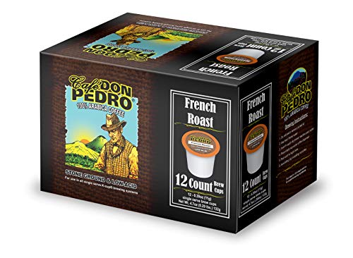 Café Don Pedro French Roast 72 Count Kcup Low-Acid Coffee