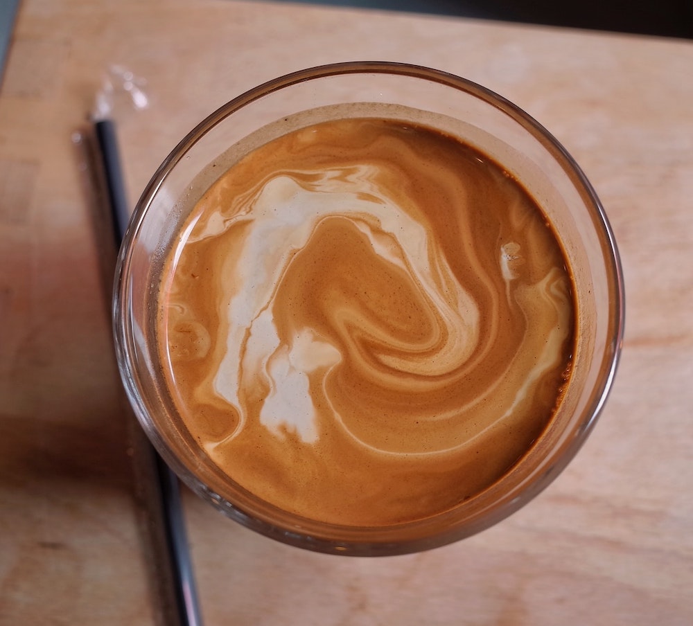 latte foam swirl