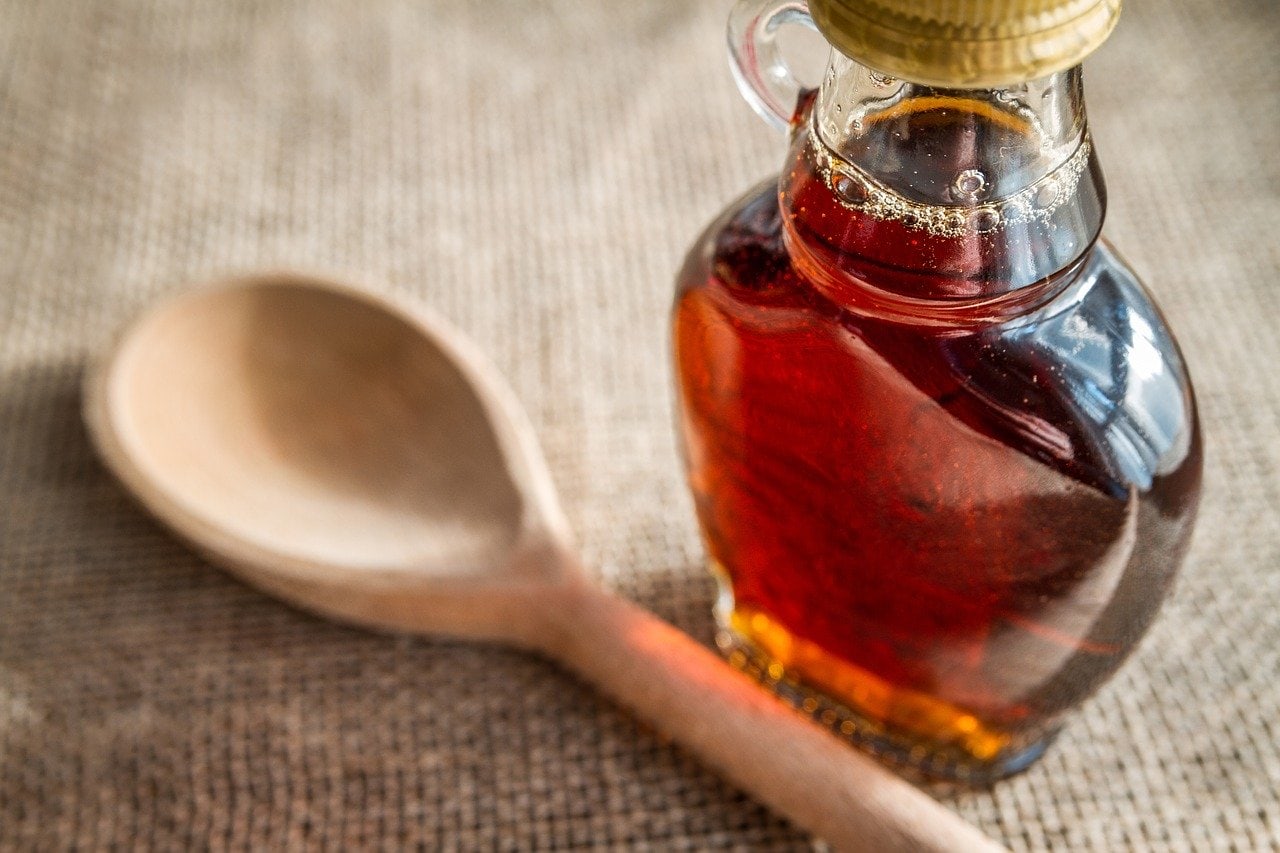 Maple syrup coffee sweetener