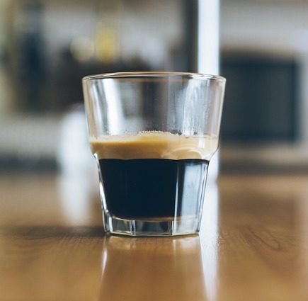 espresso in a glass