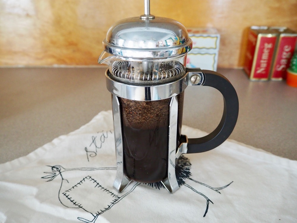 french press brewing