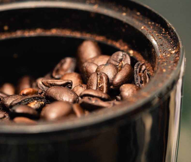 grinding coffee beans