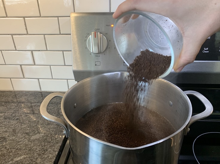 Add coffee to pot