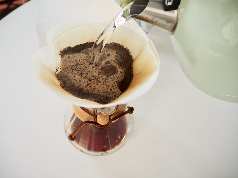Chemex pour over brewing
