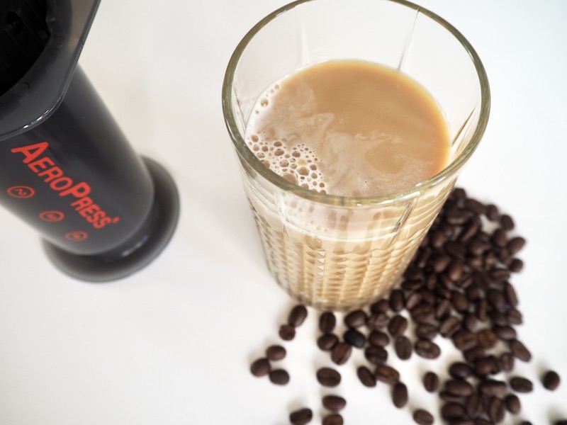 how to make AeroPress latte recipe