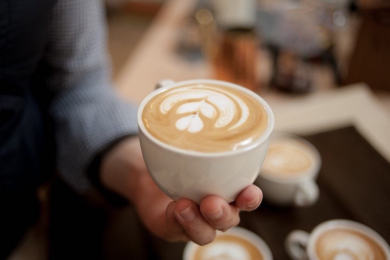 latte art tulip design