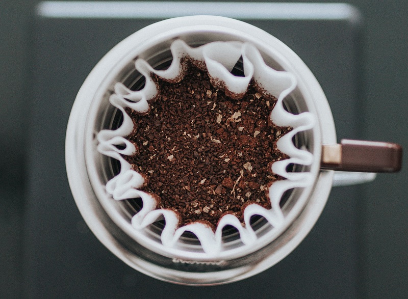 Coffee Grounds on Coffee Filter