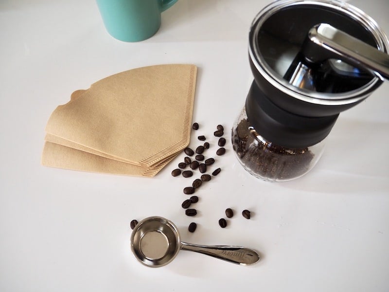 coffee grinder scoop and filters