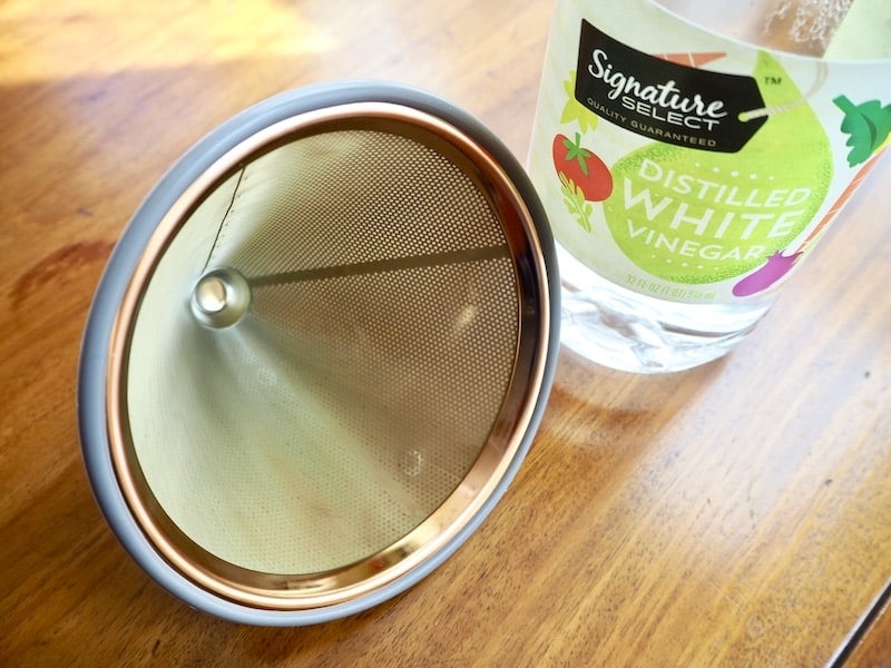 reusable coffee filter vinegar