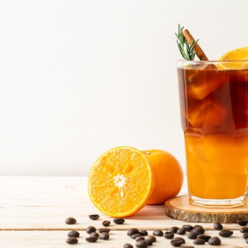 coffee and orange juice drink