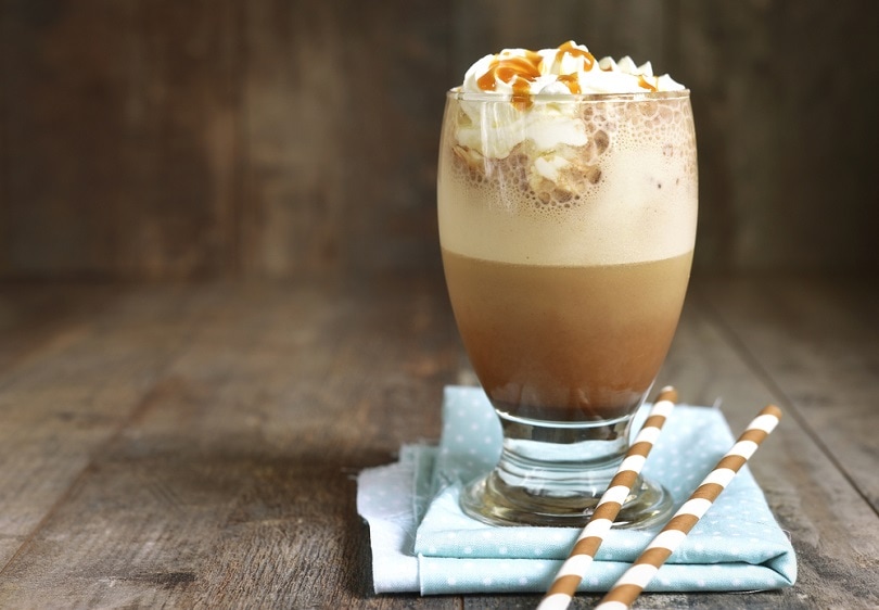 Frappuccino with caramel syrup