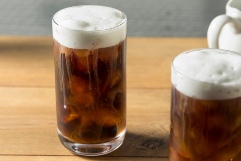 salted caramel cream cold brew with foam