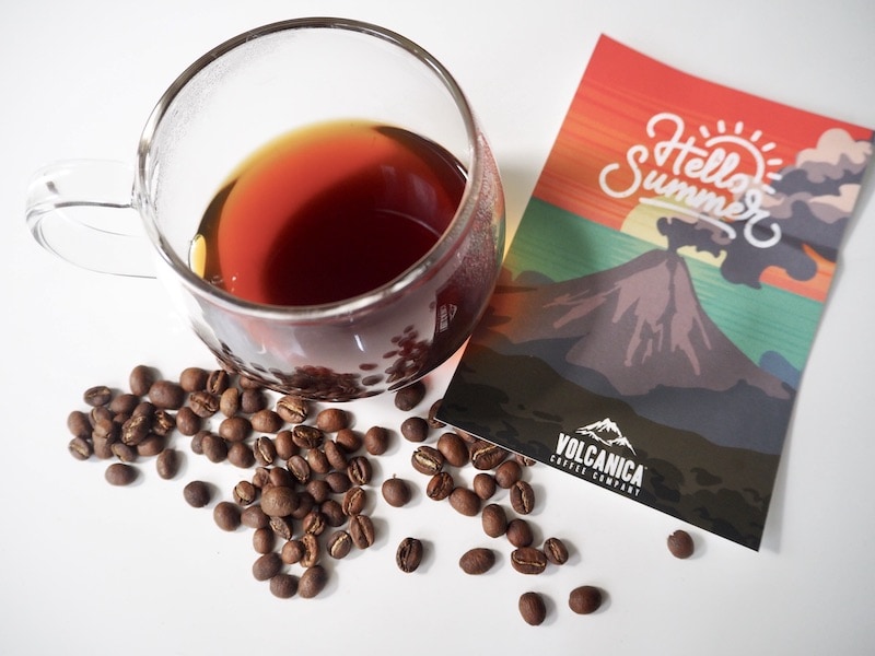 Volcanica coffee brewed with beans