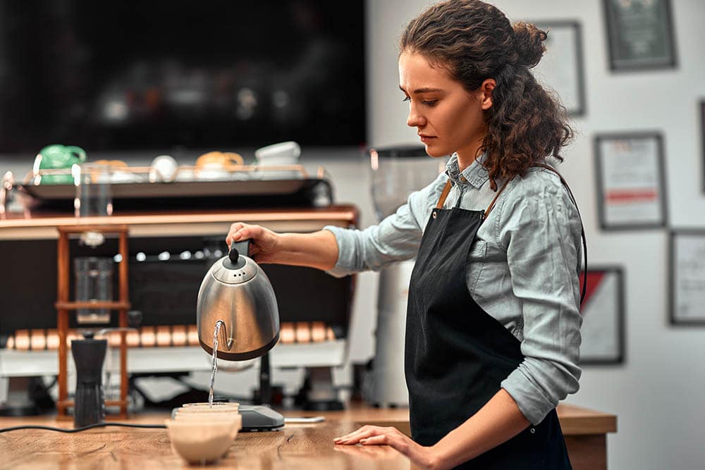 professional q grader testing coffee