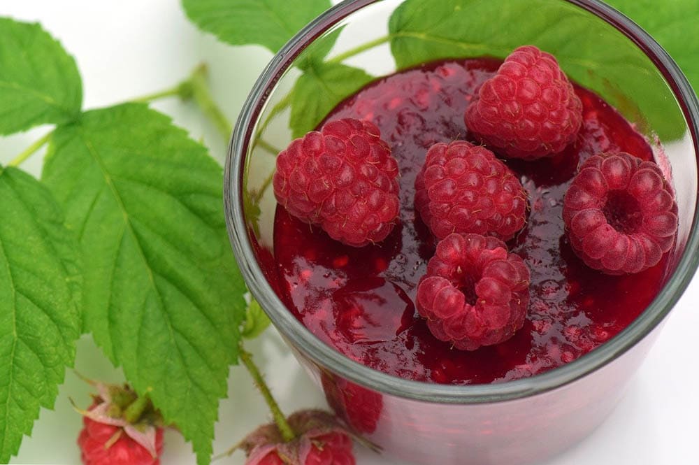 raspberries syrup