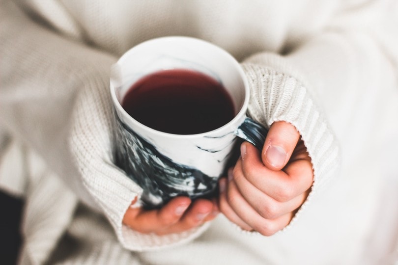 woman holding a cup of coffee