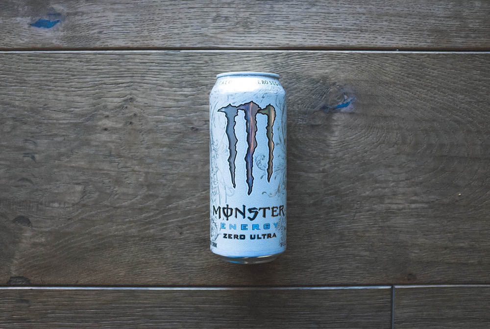 monster energy drink label caffeine