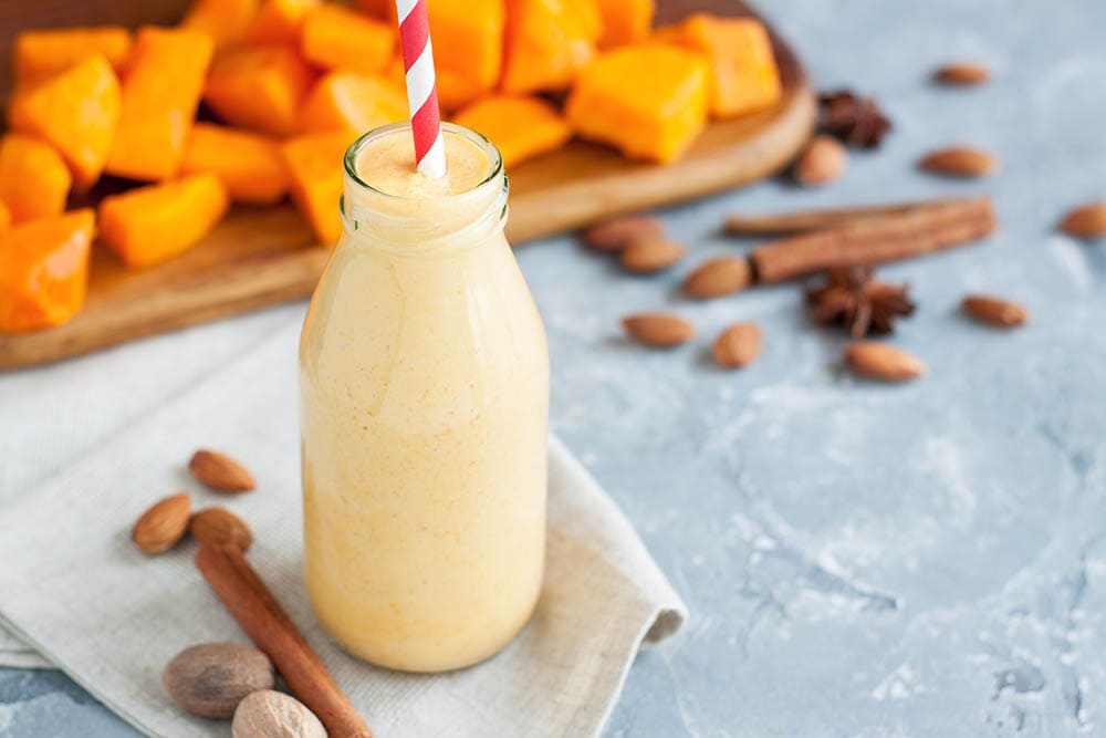 a bottle of pumpkin spice protein shake recipe