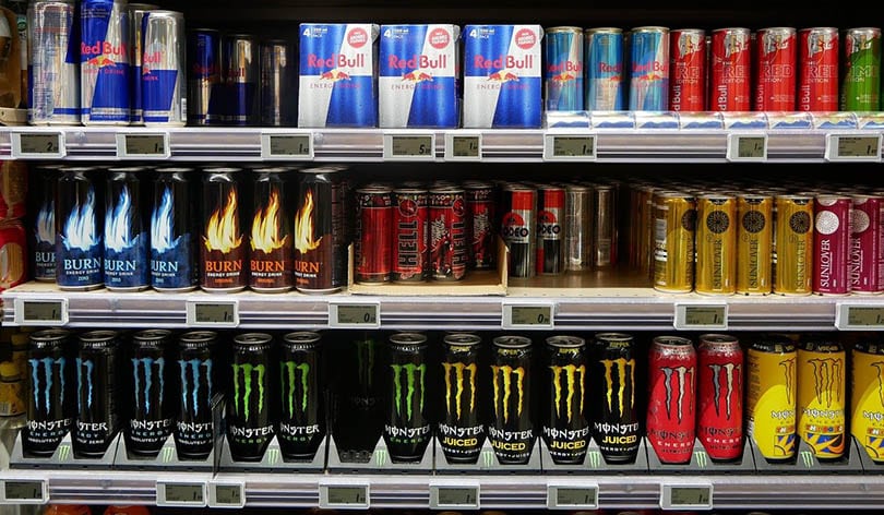 energy drinks on store shelves