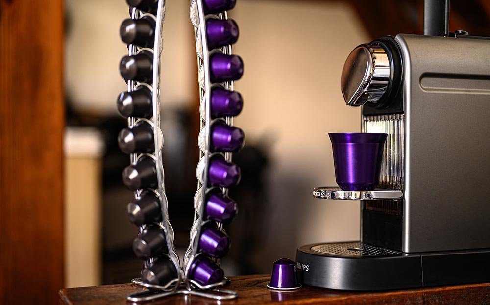 nespresso machine and capsules