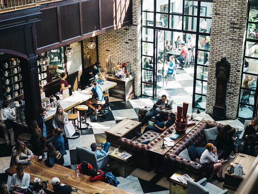 a coffee shop interior