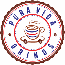 Pura Vida Grinds Coffee Shop logo