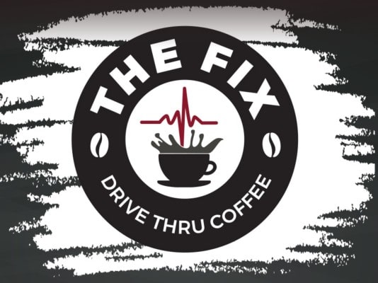 The Fix coffee shop logo