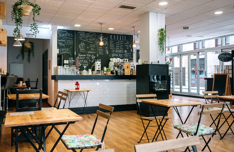 empty modern coffee shop