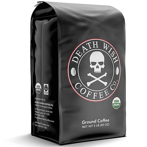 DEATH WISH COFFEE Dark Roast Coffee Grounds
