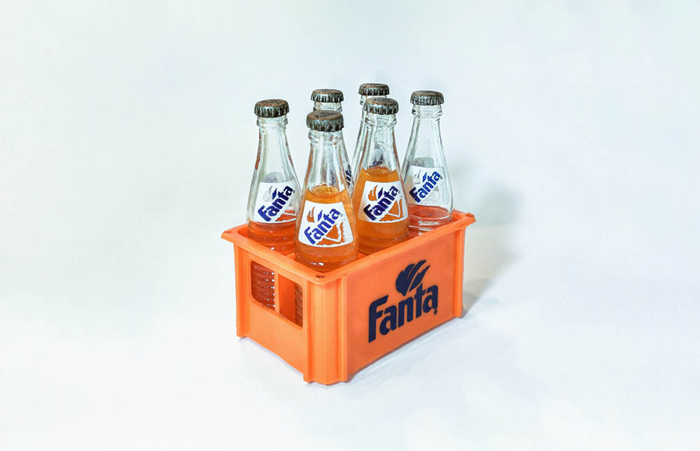 a case of bottled Fanta