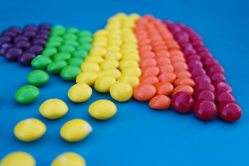 assorted color nips candies