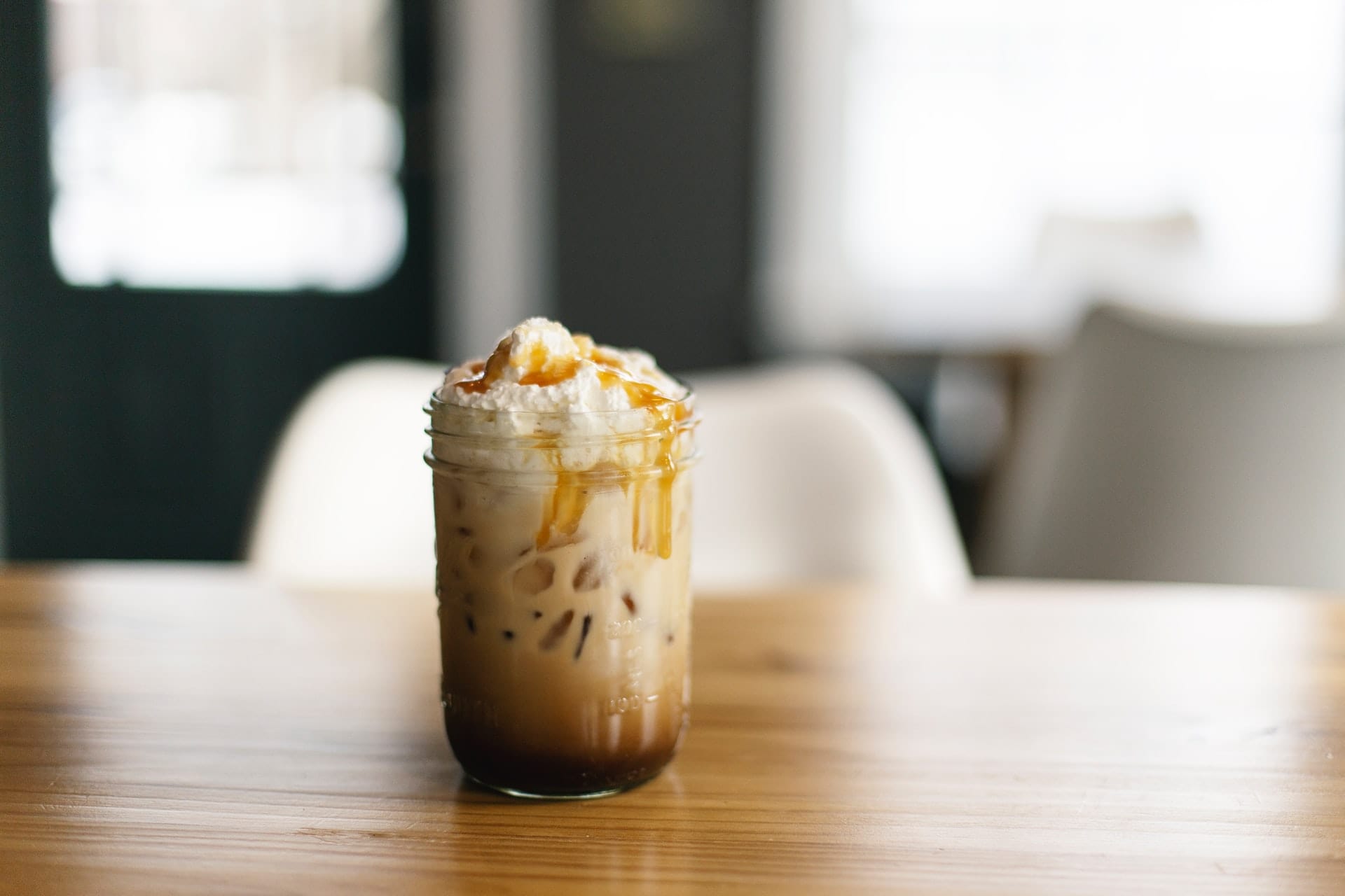 iced coffee with whipped cream