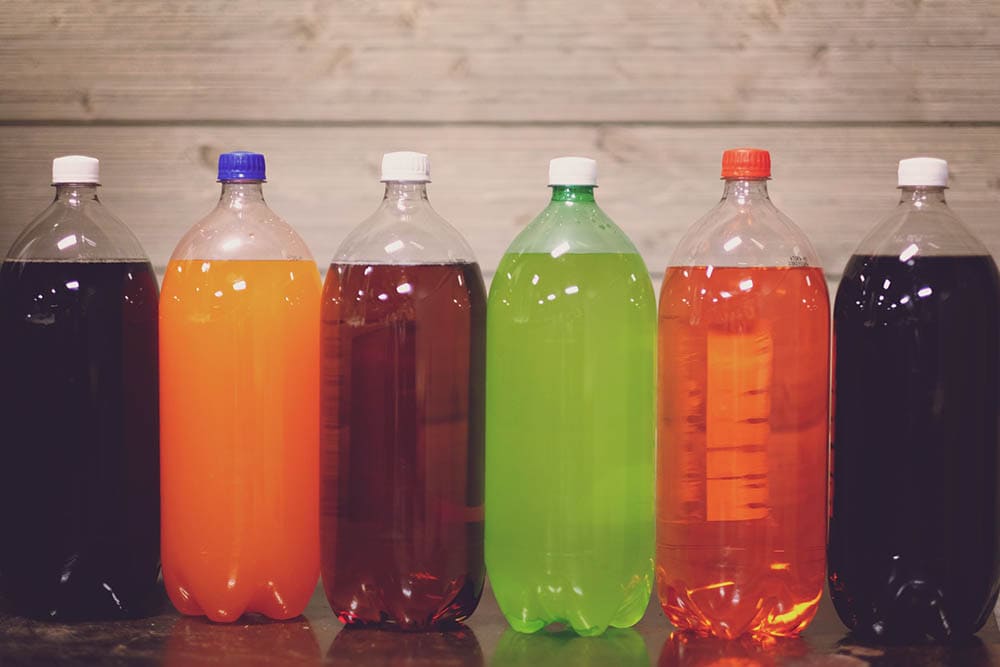 variety of bottled sodas