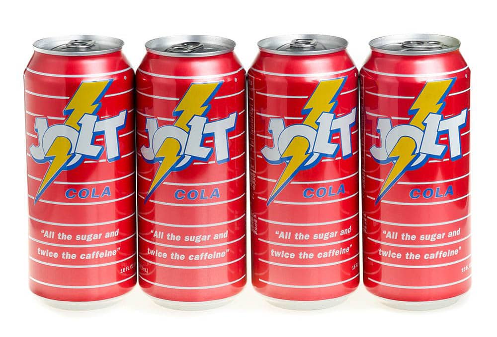 four cans of Jolt Cola