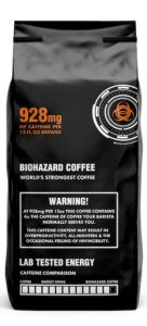 biohazard coffee bag back side