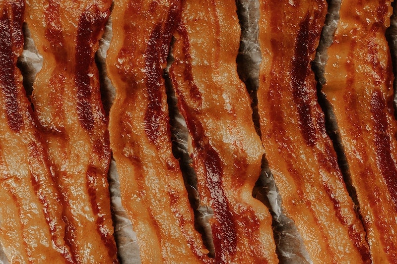 strips of bacon closeup