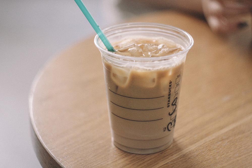 grande starbucks iced latte with soy milk