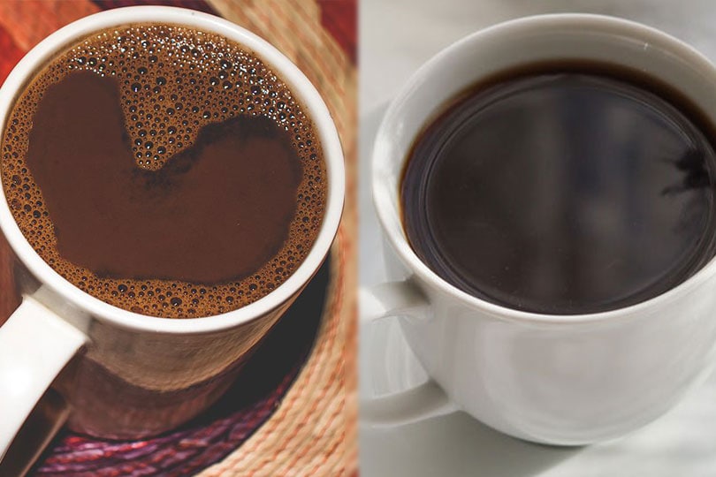 hot chocolate vs coffee