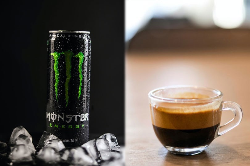 monster energy drink vs coffee