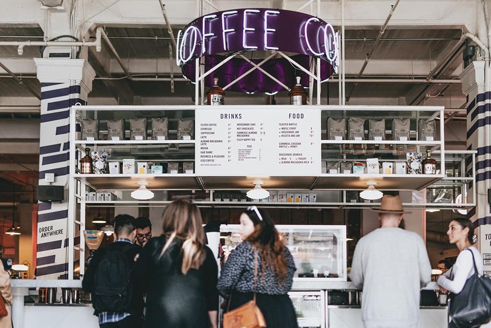 people ordering coffee