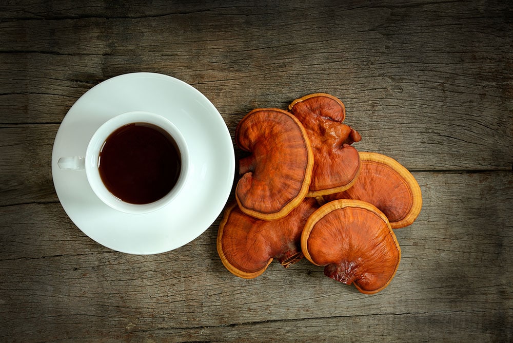 a cup of ganoderma coffee