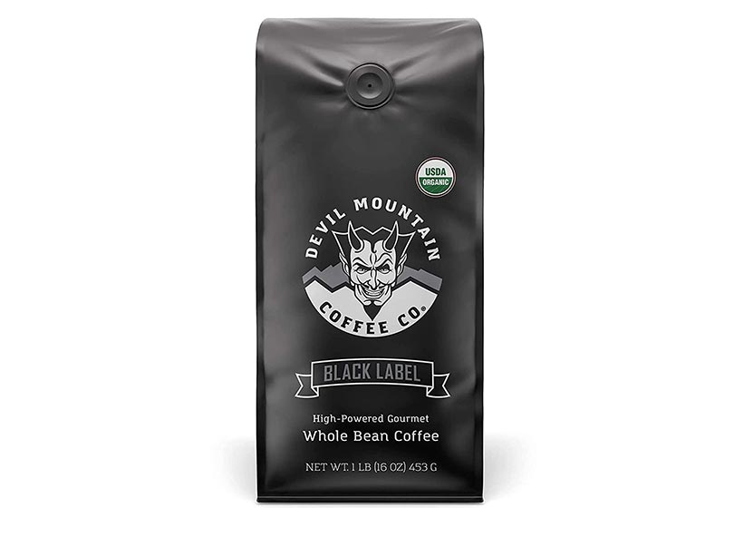 Devil Mountain Coffee Black Label Dark Roast Whole Bean Coffee
