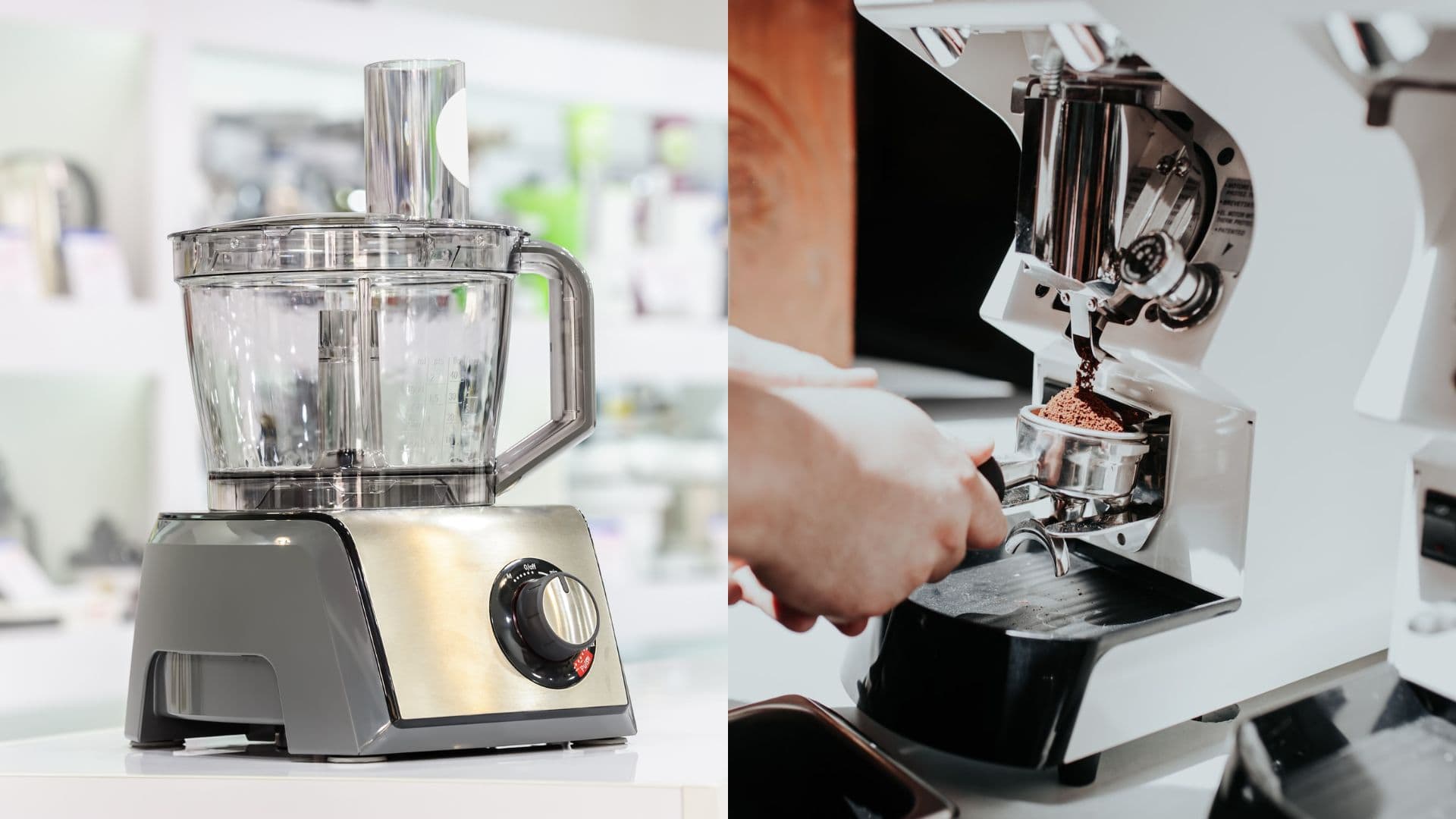 Robot kuchenny a młynek do kawy