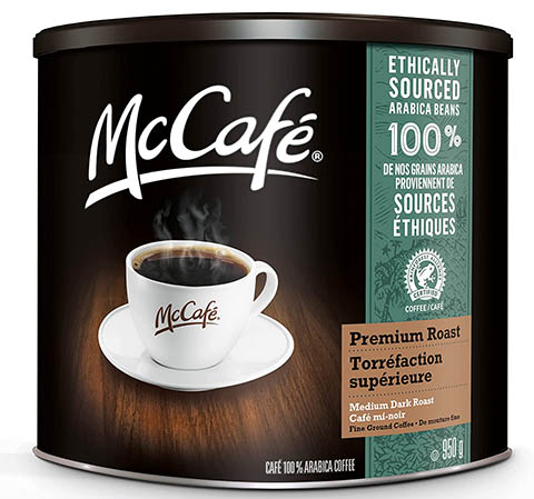 McCafé પ્રીમિયમ મધ્યમ ડાર્ક રોસ્ટ ગ્રાઉન્ડ કોફી