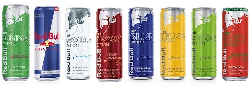 Red Bull Editions all colors