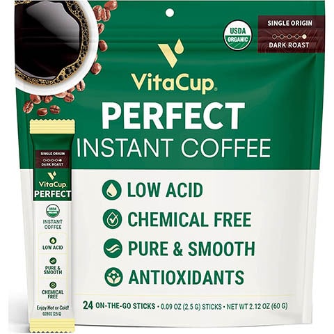 VitaCup Perfect Low Acid Instant Coffee Packets
